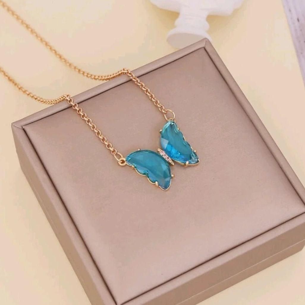 Butterfly Crystal Neck Pendant