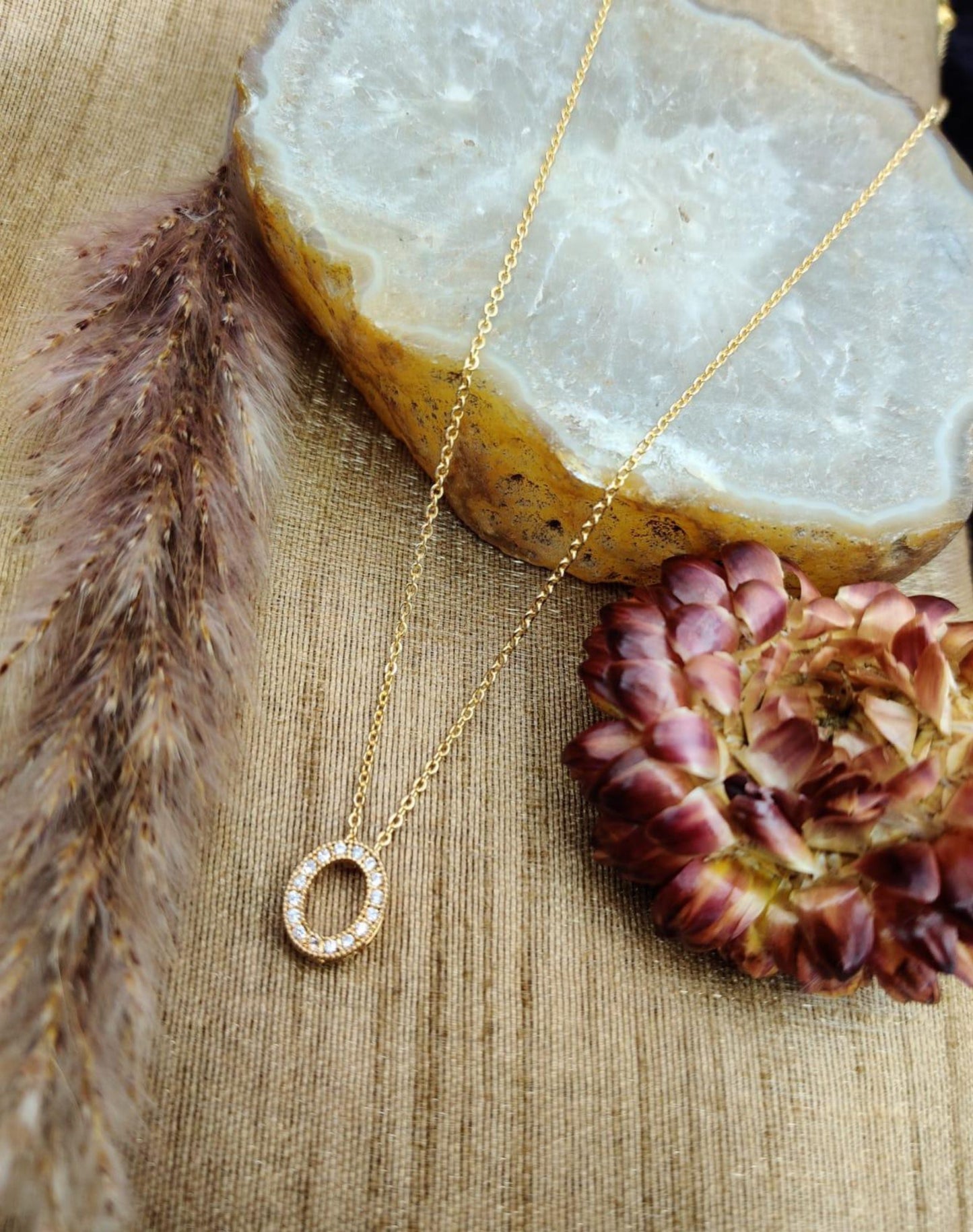 Diamond Oval Necklace