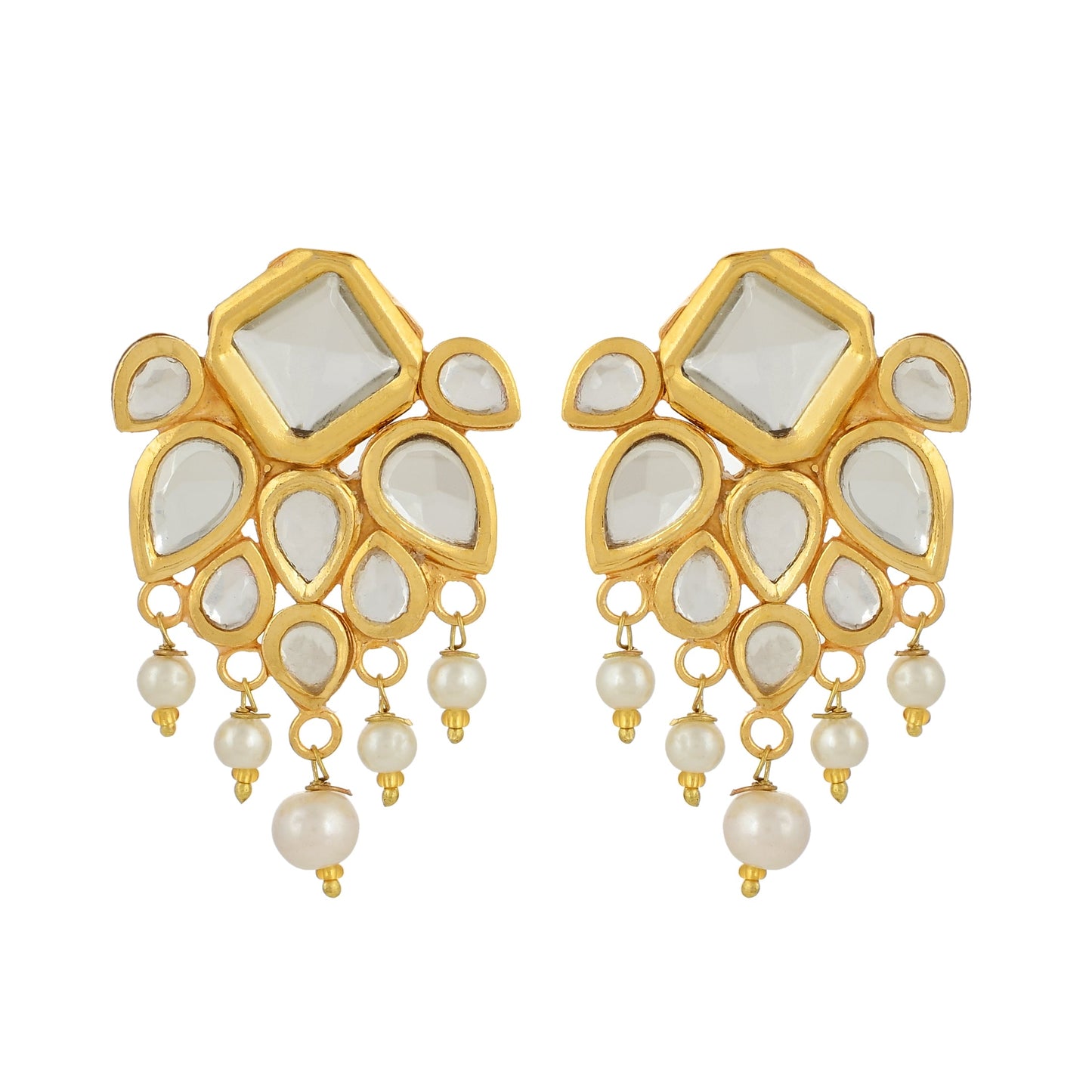 Indian Earrings - 22K Gold Plated Earrings - Adorned Earrings - Danish Jewellers®
