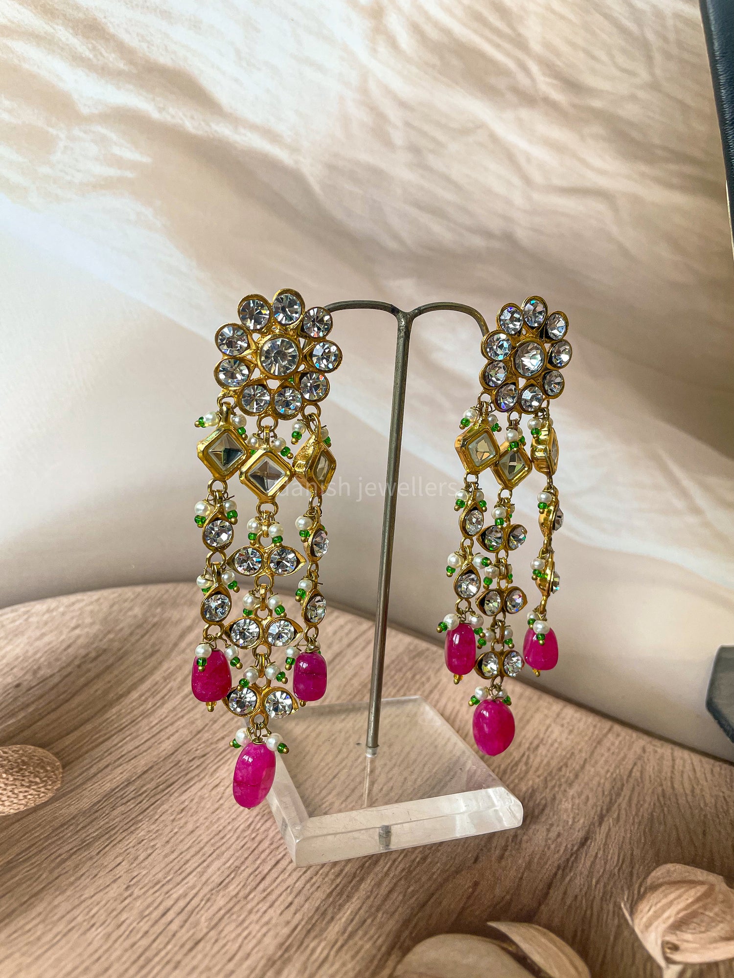 Royal Waterfall Polki Kundan Bridal Choker Necklace Set with Earrings | Luxury Wedding Jewellery