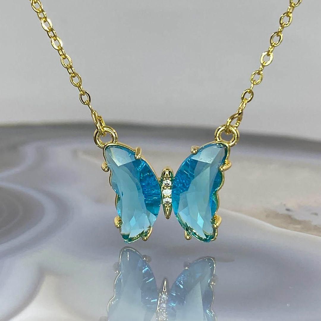 Butterfly Crystal Neck Pendant