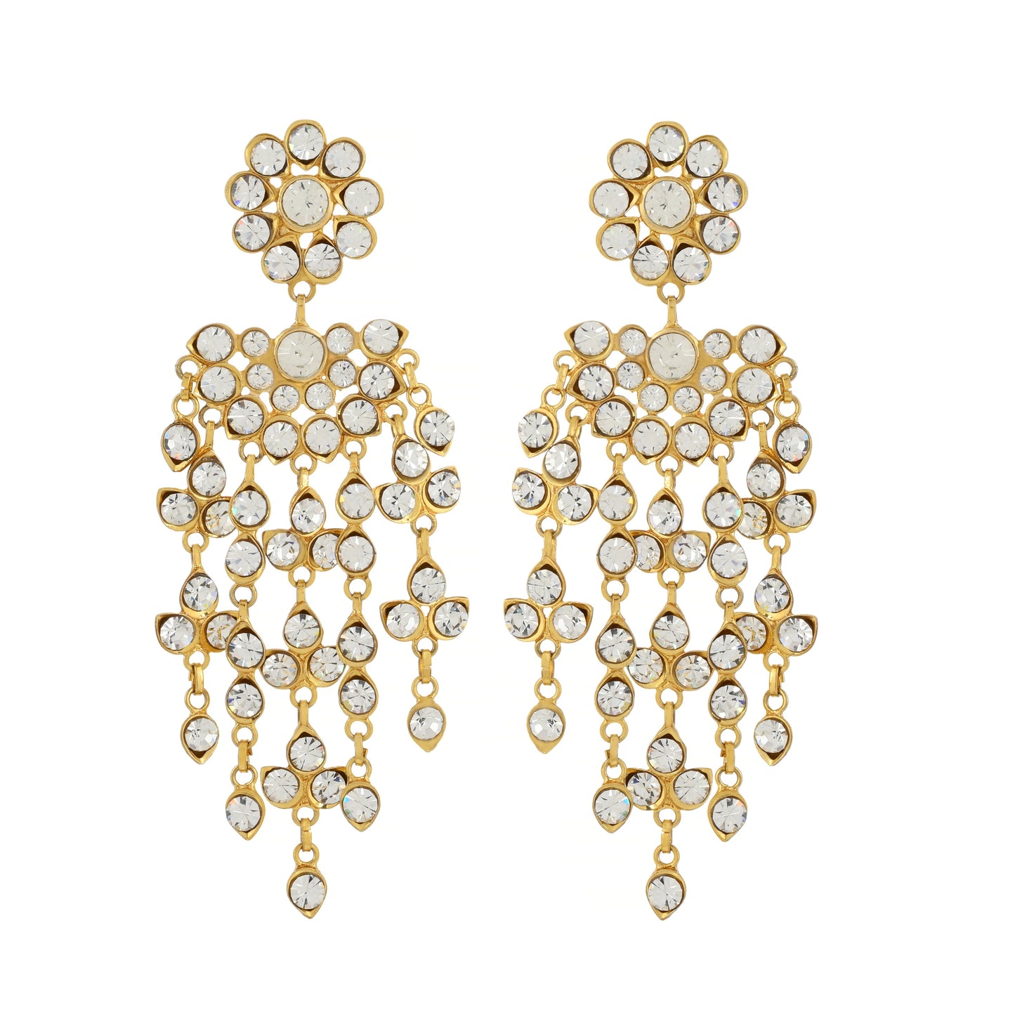 22K Gold Plated Earrings - Semi-Precious Stones Earrings - Kundan Earrings - Danish Jewellers® 