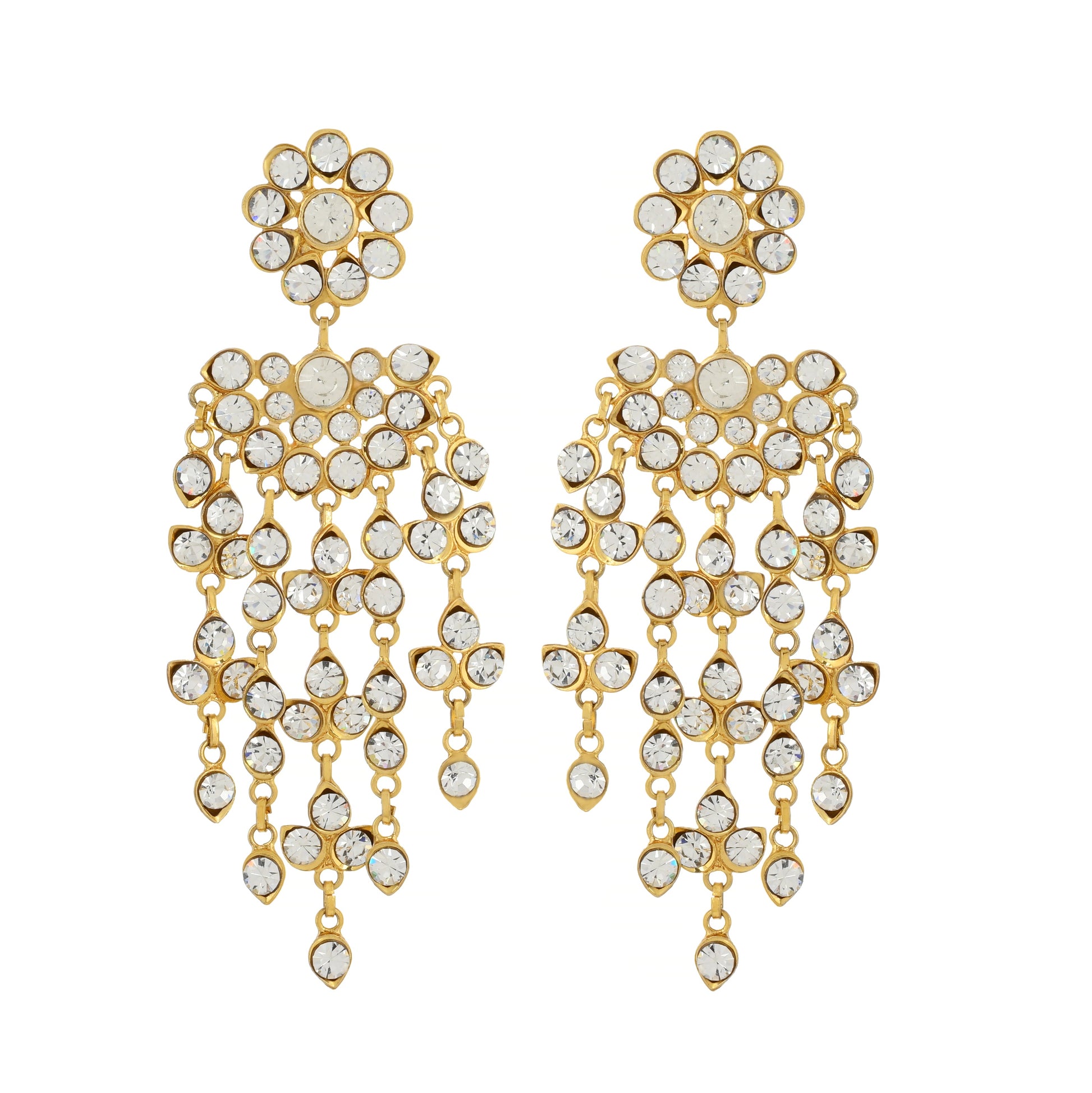 22K Gold Plated Earrings - Semi-Precious Stones Earrings - Kundan Earrings - Danish Jewellers® 