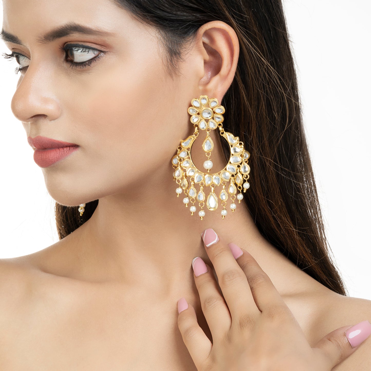 Bright Beauty Earrings - Kundan Earrings - Elegance Style Earrings - Danish Jewellers® 