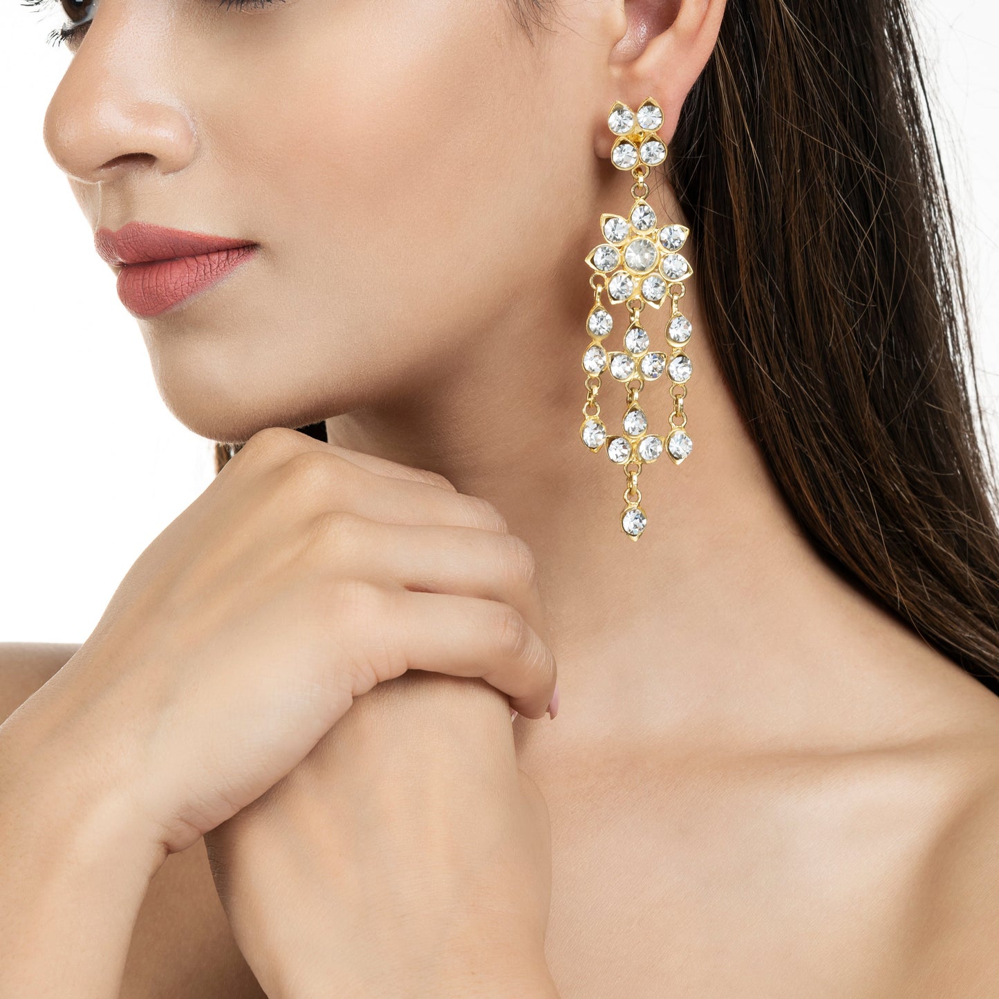 Timelessness Kundan Earrings - Indian Kundan Earrings - 22K Gold Plated - Danish Jewellers® 