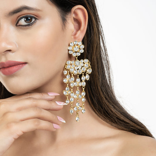 22K Gold Plated Earrings - Semi-Precious Stones Earrings - Kundan Earrings - Danish Jewellers® 