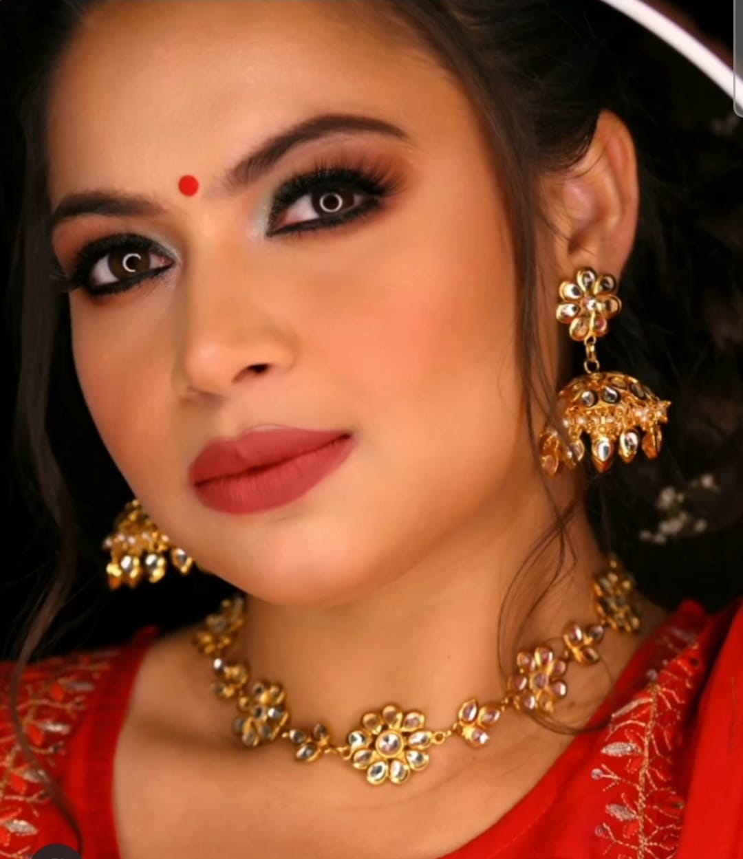 Indian Gold Plated Bollywood Style Kundan Chandbali Earrings Gray Jewelry  Set  eBay