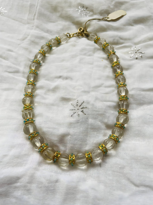 White Kundan Pearl Necklace